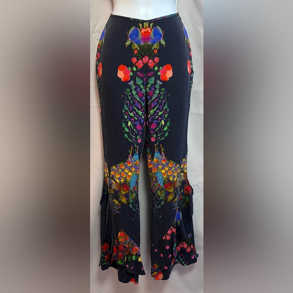 CYNTHIA ROWLEY Roseland Floral Flare Women’s Pant, Size 0 - Picture 2 of 12